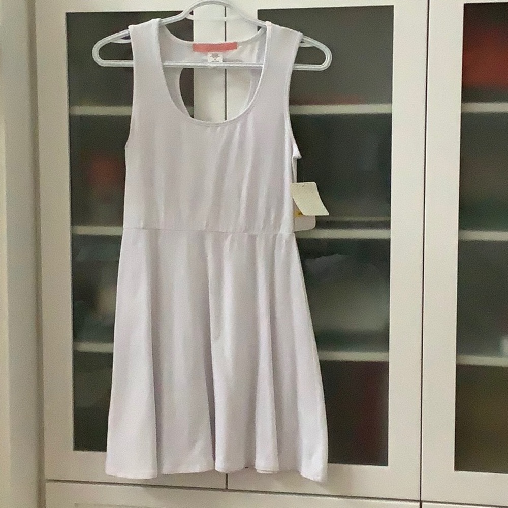 Skater dress white NWT! $49 SZ M